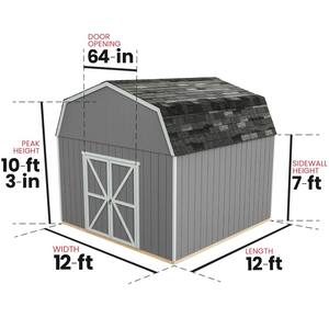 Do-it Yourself Hudson 12 ft. x 12 ft. Wood Storage Shed with Smartside designed for exisitng cement pad (144 sq. ft.)