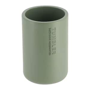 Willis Freestanding Water Tumbler / Toothbrush Holder in Polyresin Green