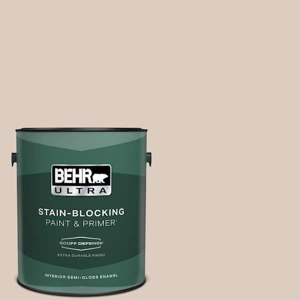 BEHR ULTRA 1 gal. #N190-2 Stonewashed Brown Extra Durable Semi-Gloss Enamel Interior Paint & Primer