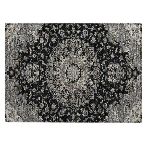 Chantille Machine Washable Indoor/Outdoor Abstract ACN2495 Black 2 ft. x 3 ft. Accent Rug