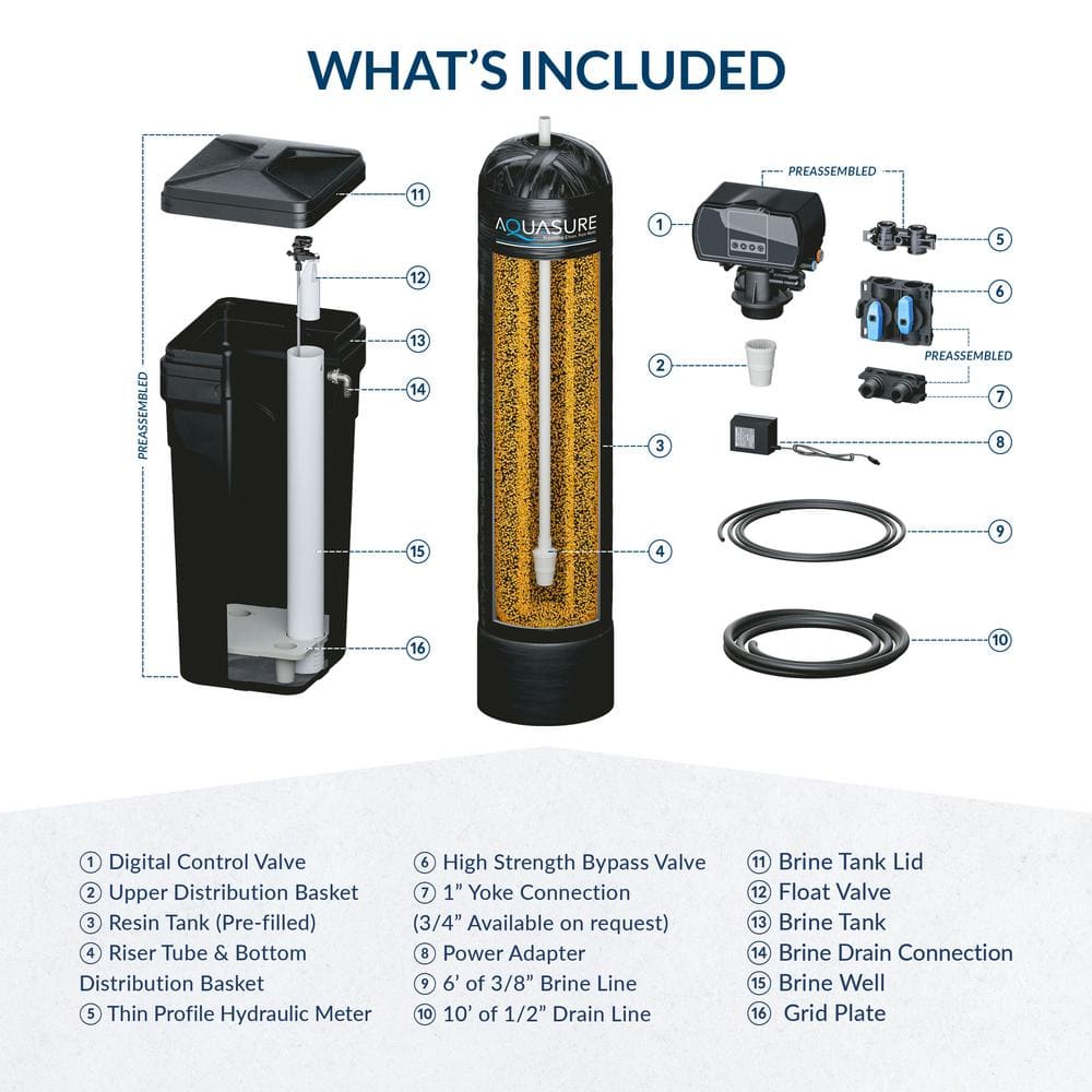 Aquasure Harmony Series 32,000 Grain Black Water Softener