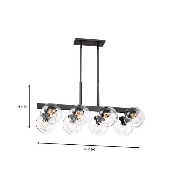Designers Fountain Meridian Satin Bronze Mid-Century Kitchen Island Light