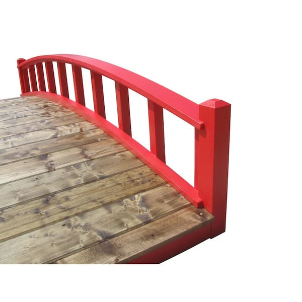 SamsGazebos Japanese garden bridge 8 ft. in Red MB-B8-RT - The