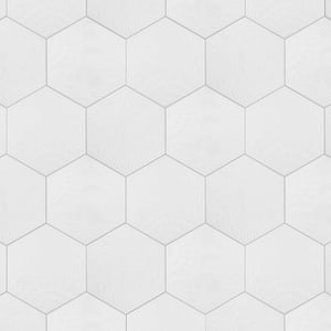 Gaudi Hex White 8-5/8 in. x 9-7/8 in. Porcelain Floor and Wall Tile (11.5 sq. ft./Case)