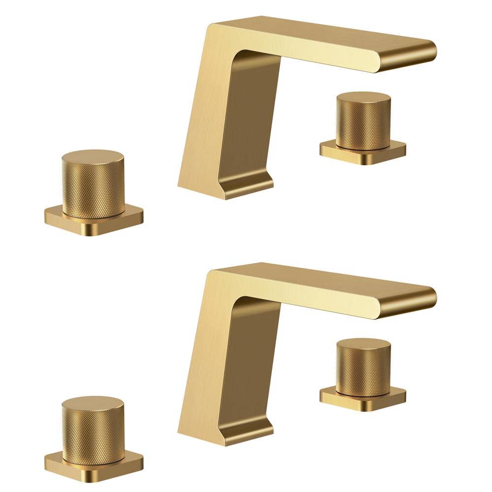 Reviews for GRANDJOY Waterfall 8 in. Deck Mount Double Handle Bathroom