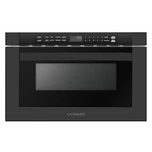 24 in. Haven Collection 1.2 cu. ft. Built-in Microwave Drawer, 1000W, Touch Controls, Defrosting Rack in Matte Black