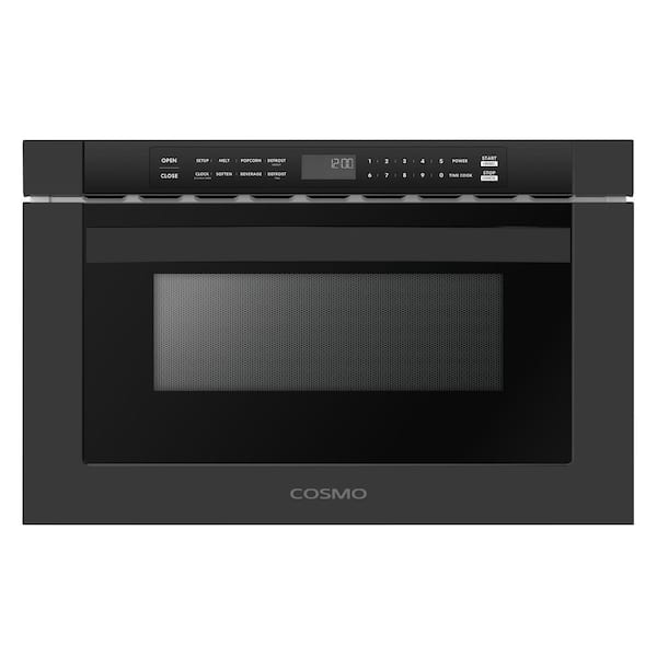 24 in. Haven Collection 1.2 cu. ft. Built-in Microwave Drawer, 1000W, Touch Controls, Defrosting Rack in Matte Black