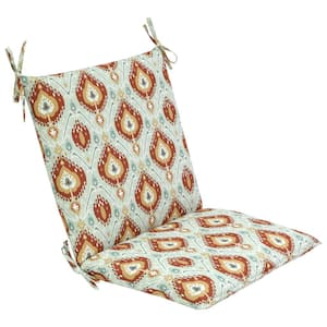 20 in. x 20 in. Outdoor Dining Chair Midback Cushion in Noonan Seabreeze