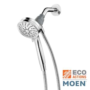 Attract 6-Spray Wall Mount Handheld Shower Head 1.75 GPM in Chrome