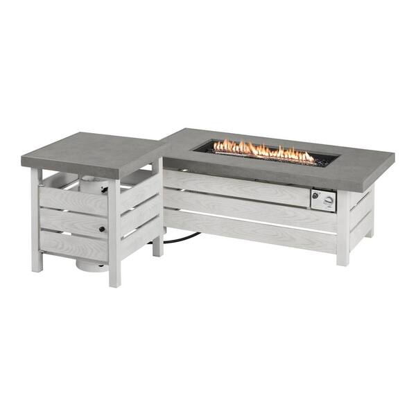 thumbnail image 2 of Latitude Run® 28-inch Table Top Propane Fire Pit, 40,000 BTU Tabletop Firepit For Patio Outdoor Portable Fireplace Rectangular Fire Bowl Wwind Glass Shield Glass Rocks Carbon Gray W112546334 2 of 11