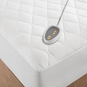 Heated Microfiber Twin Mattress Pad with 3M Scotchgard