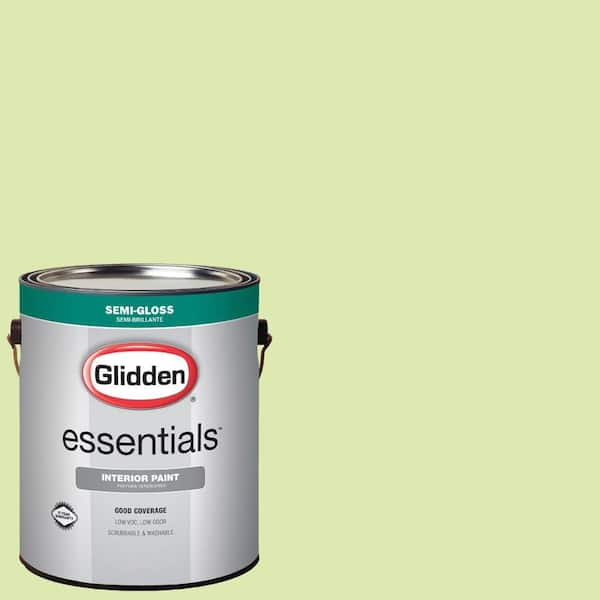 Glidden Essentials 1 gal. #HDGG28U Cool Lime Semi-Gloss Interior Paint