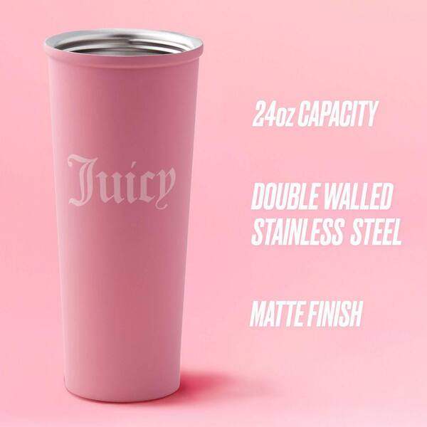 JUICY COUTURE Couture Cup Set 24 oz. Hot Pink Stainless Steel