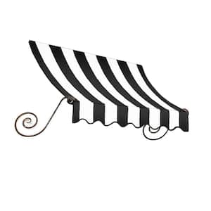 3.38 ft. Wide Charleston Window/Entry Fixed Awning (31 in. H x 24 in. D) Black/White