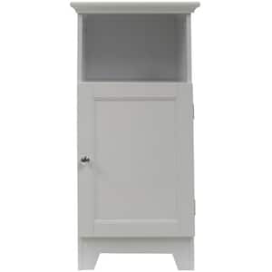 Contemporary Country 13.5 in. W x 11.75 in. D x 27.5 in. H Free Standing Single Door Cabinet With Shaker Panels in White