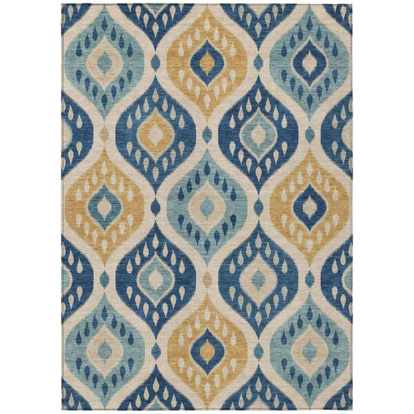 Chantille Machine Washable Indoor/Outdoor Abstract ACN3123 Baltic 9 ft. x 12 ft. Area Rug
