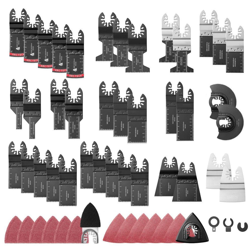 160-Piece Oscillating Tool Kit, 36 Multi-Tool Blades, 2 Scrapers, 2 Sanding Pads, 120 Sandpapers for Various Materials price history on PriceWatchPro