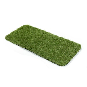 Pet Training Collection Easy Clean Indoor/Outdoor Reusable Training Grass Pad, 15 in. x 30 in., Green