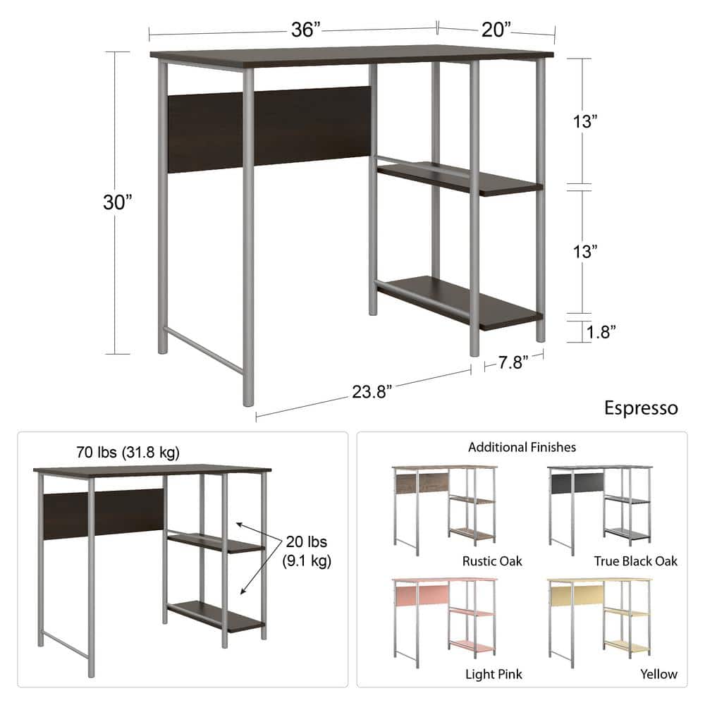 Yellow and Silver Metal Student Desk with Shelves