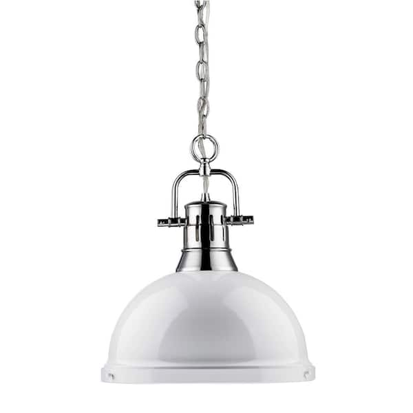 Golden Lighting - Wyman Collection 1-Light Chrome Pendant