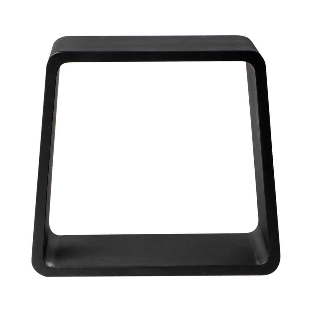 Black Matte Resin Contemporary Shower Bench