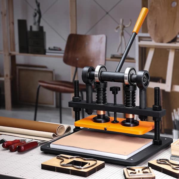 Leather Cutting Machine, 11 x 5.5 in. Embossing Plate Manual Die Cutter