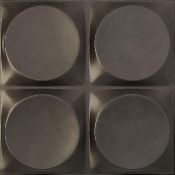 Ekena Millwork 11 7/8 in. x 11 7/8 in. Adonis EnduraWall Decorative 3D Wall Panel, Weathered Steel (12-Pack for 11.76 Sq. Ft.)