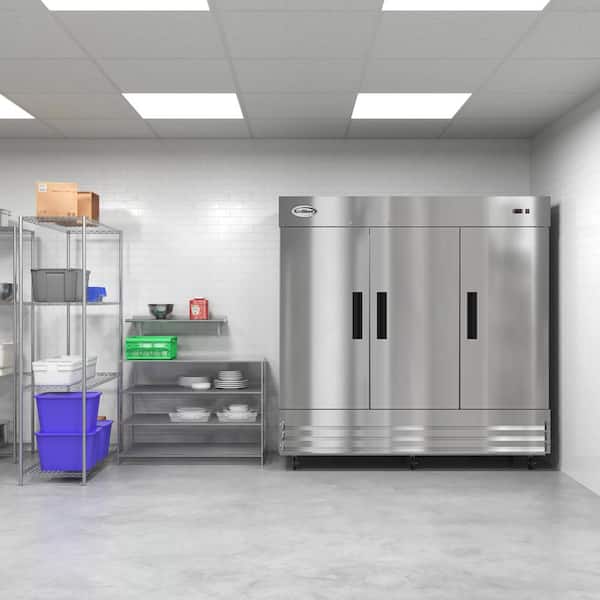 Koolmore 3 Door Commercial Reach In Refrigerator in Stainless