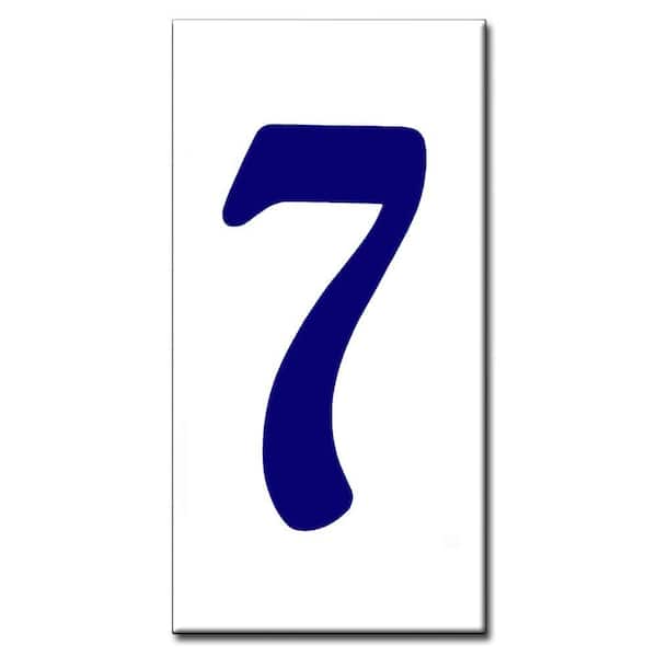 Unbranded 2 in. x 4 in. Blue Standard Number 7