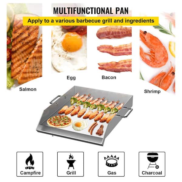Little Griddle Professional Series Full-Size 25-Inch x 16-Inch Stainless  Steel BBQ Griddle