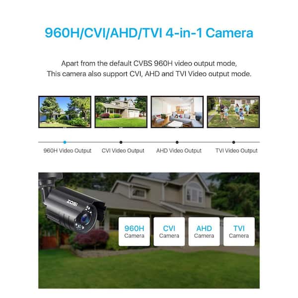 1080P CCTV Hardwired Outdoor Home Security Cameras 4 in 1 HD TVI/CVI/AHD/CVBS for 960H, 720P, 1080P, 5MP, 4K analog DVR