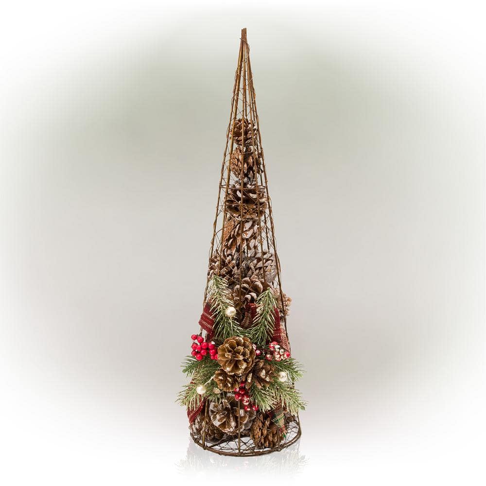 20 in. Tall Rustic Pinecone Christmas Tree Decor