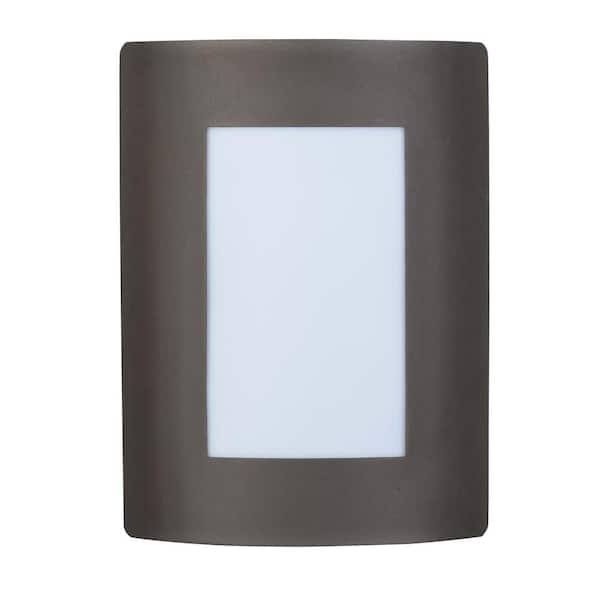 Maxim Lighting View 8 in. W 1-Light Bronze Outdoor Wall Lantern Sconce