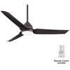 MINKA-AIRE Java 54 in. Integrated LED Indoor/Outdoor Kocoa Ceiling Fan with Light and Remote Control F753L-KA