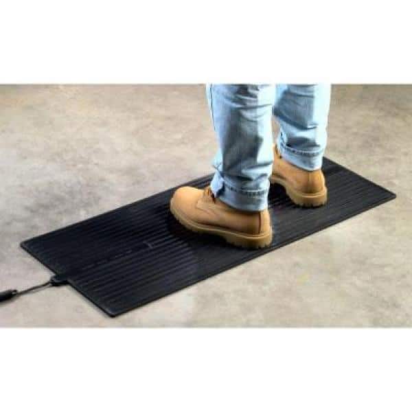 Super Foot Warmer Rubber Floor Mat Heater, Black