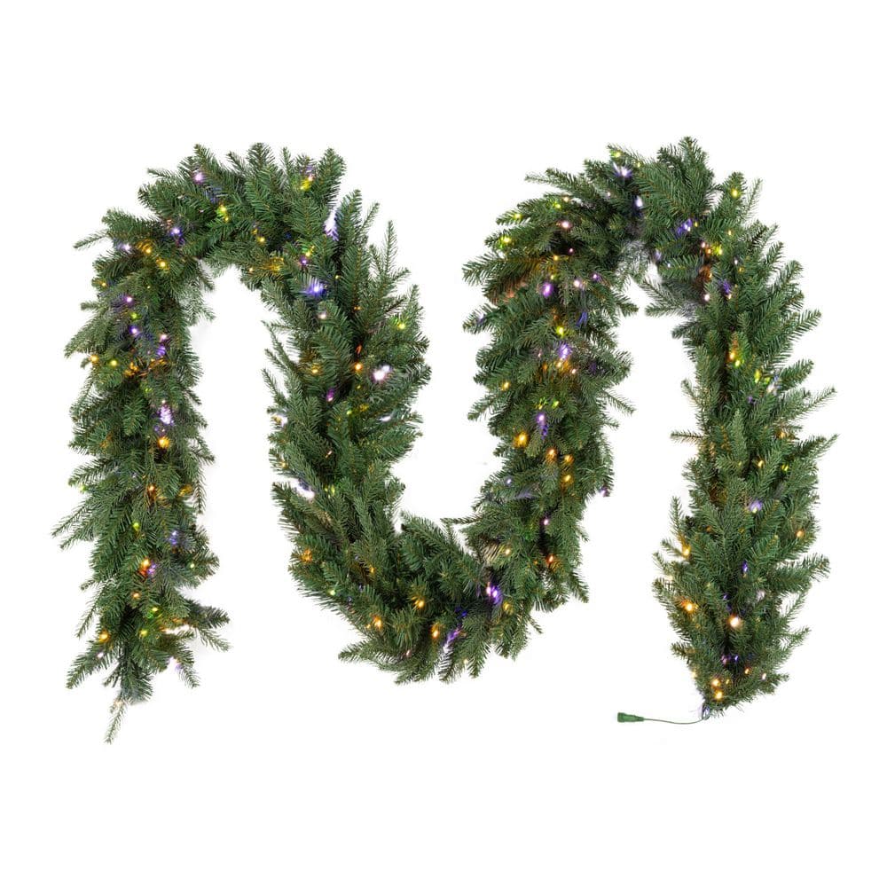 12 ft. Pre-Lit Greenery Pine Garland with 300 White/Multi-Color Twinkling Lights, 10 Function price history on PriceWatchPro
