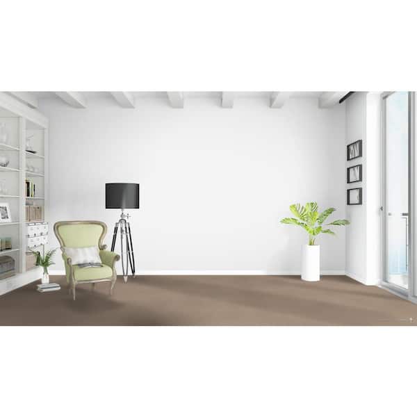Delicate Flower  - Elegant - Beige 40 oz. SD Polyester Texture Installed Carpet