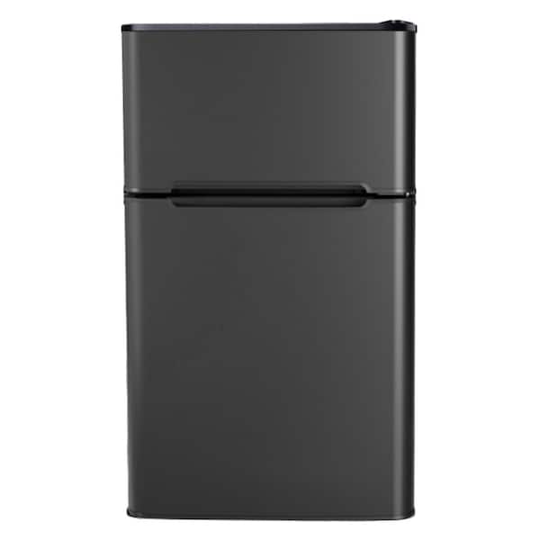 19 in. 3.2 cu. ft. Mini Refrigerator in Black with Reversible Door, 3D Cooling and Removable Shelves