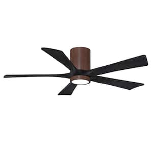 Irene-5HLK 52 in. Integrated LED Indoor/Outdoor Walnut Tone Ceiling Fan with Remote and Wall Control Included