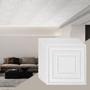 Ceiling Tiles, 12-Pack 24 x 24 in., Drop Ceiling Tiles Premium PVC Sheet 48 sq. ft. Total Square Footage Covered