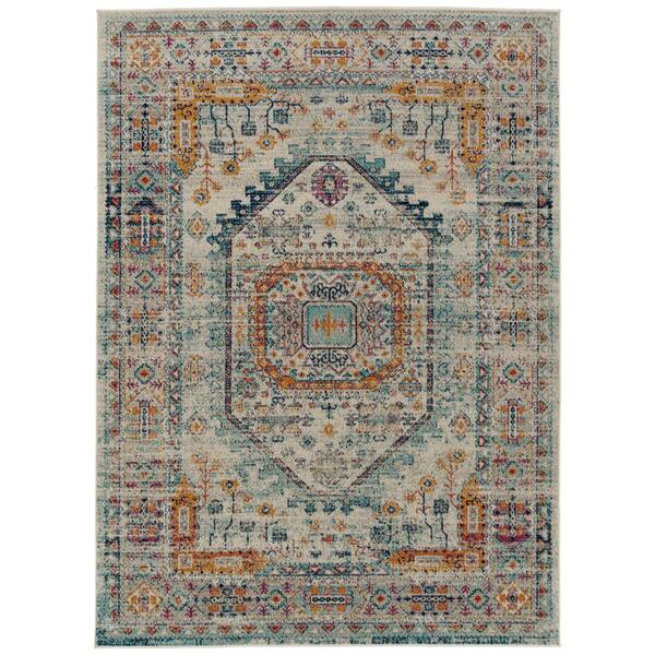 Kaleen Zuma Beach Collection Multi 5 ft. 3 in. x 7 ft. 3 in. Rectangle Indoor/Outdoor Area Rug