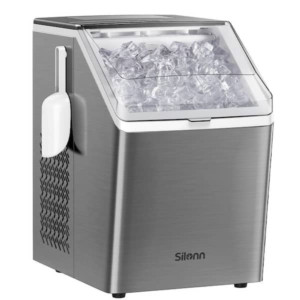 COTLIN 9 in 44 lbs. Portable Nugget Ice Maker in Stainless Steel