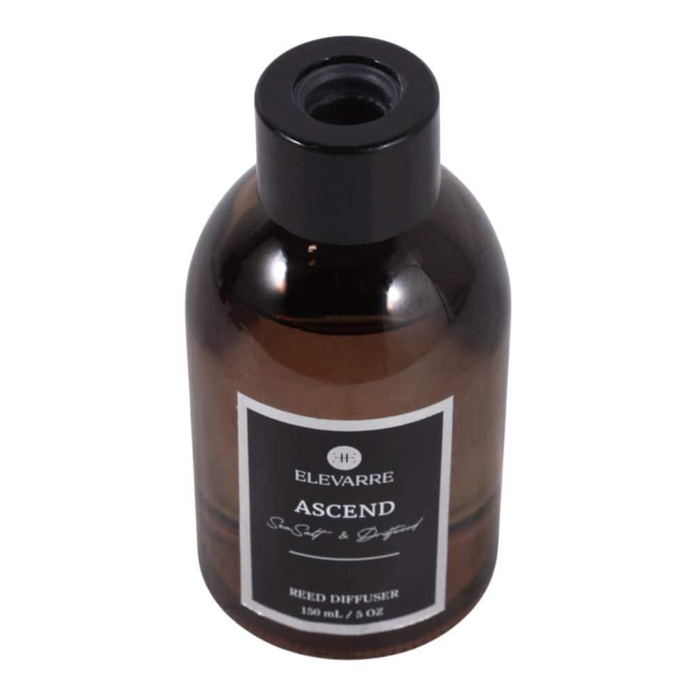 2.75 in. Black Ascend Sea Salt and Driftwood Reed Diffuse Glass
