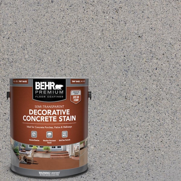BEHR PREMIUM 1 gal. #DCS-824 Greystone Semi-Transparent Flat Interior/Exterior Decorative Concrete Stain