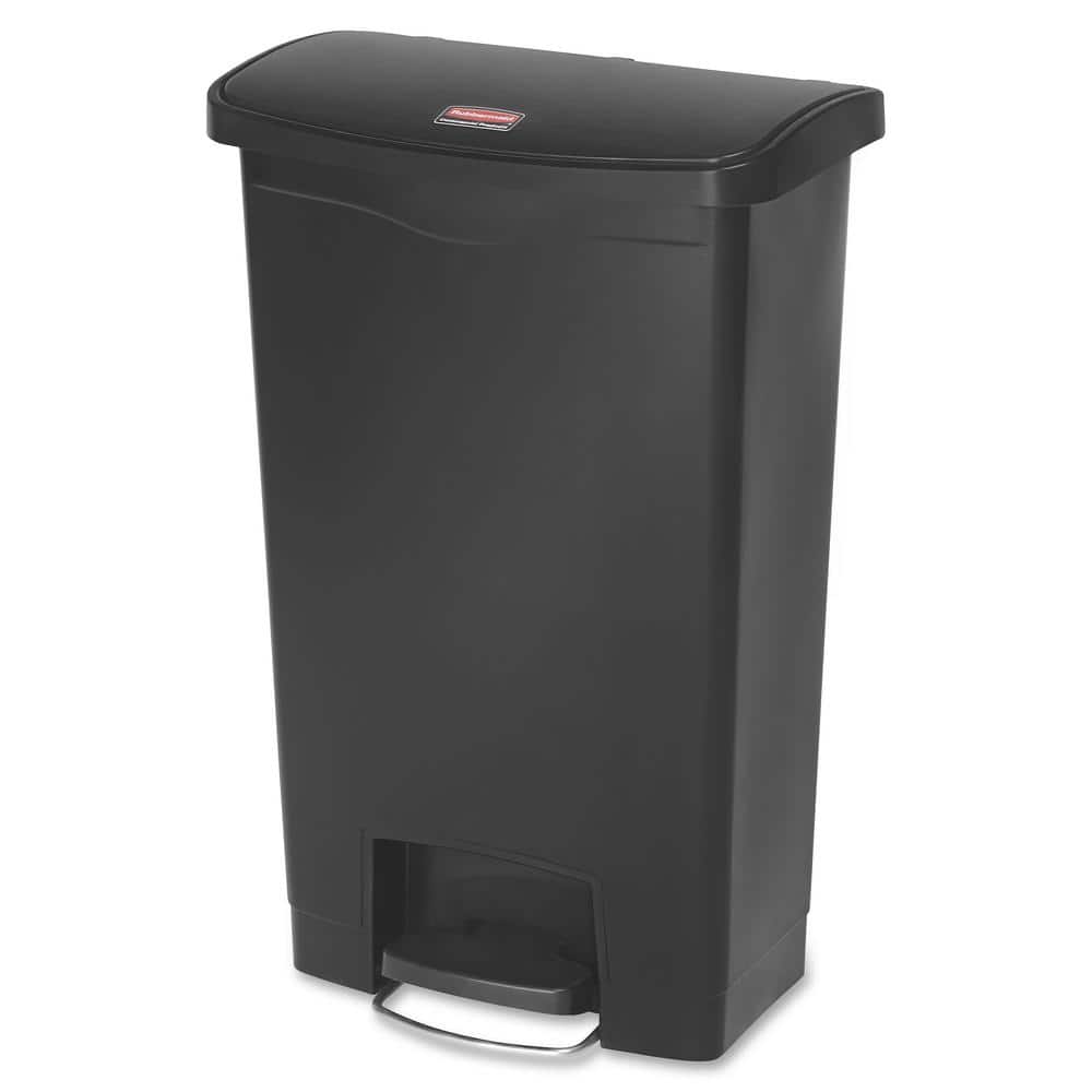 Slim Jim Black 13 Gallon Resin Step-On Waste Container