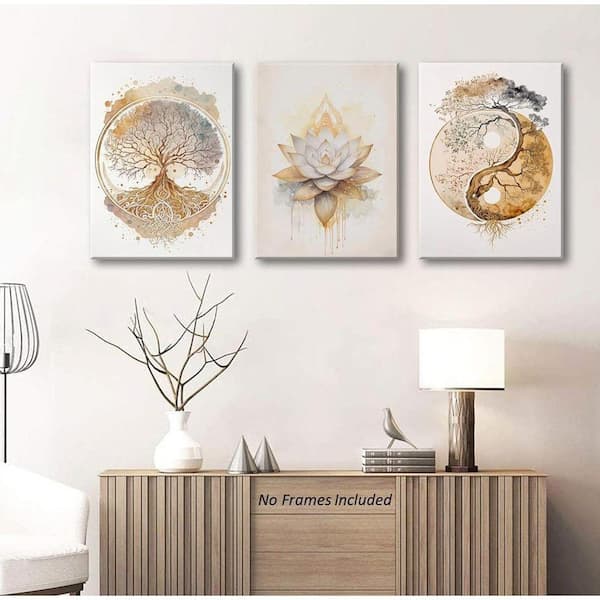 16 L in. x 12 W in. Tree of Life Canvas Wall Art: Lotus Zen Yin
