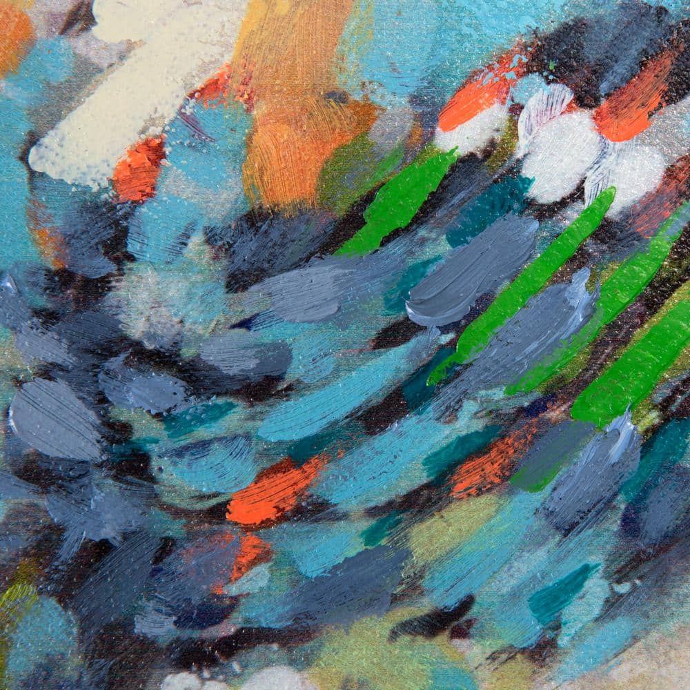 Afternoon Gathering Multicolor Acrylic Bird Canvas Art