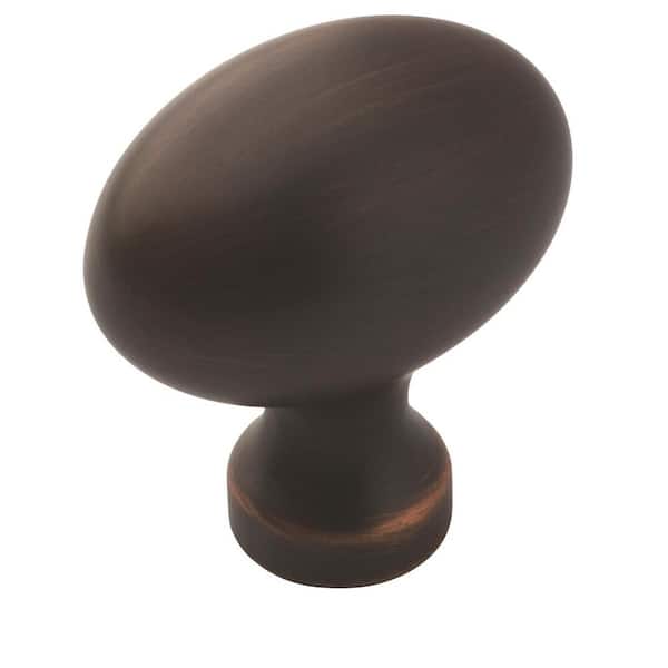 Amerock 10-Pack Vaile 1 3/8 in.  35mm  Modern Oil Rubbed Bronze Oval Cabinet Knobs