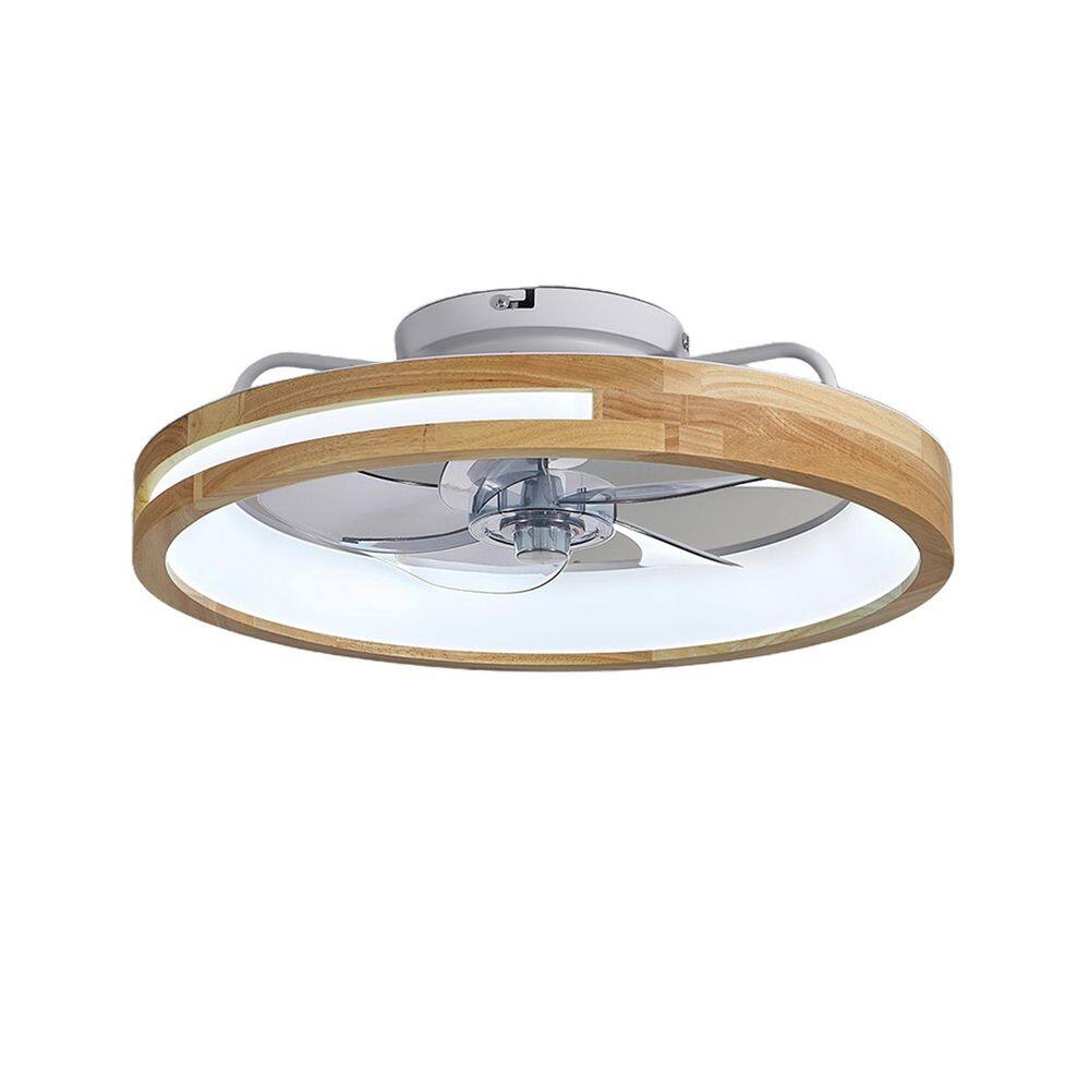 20 in. Integrated LED Modern Indoor Flush Mount Black Ceiling Fan Light with Reversible Airflow price history on PriceWatchPro
