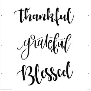 "Thankful Grateful Blessed" Lettering Stencil & Free Bonus Stencil